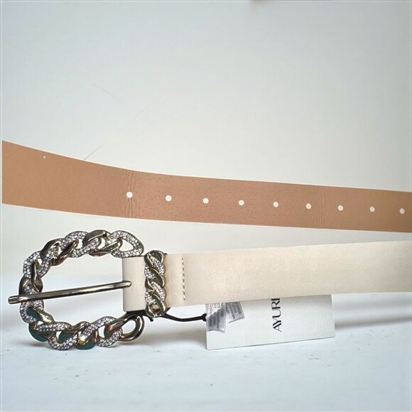 Ayure Gemstone Leather Belt l Gold Hardware l Medium l NWT - Picture 5 of 12